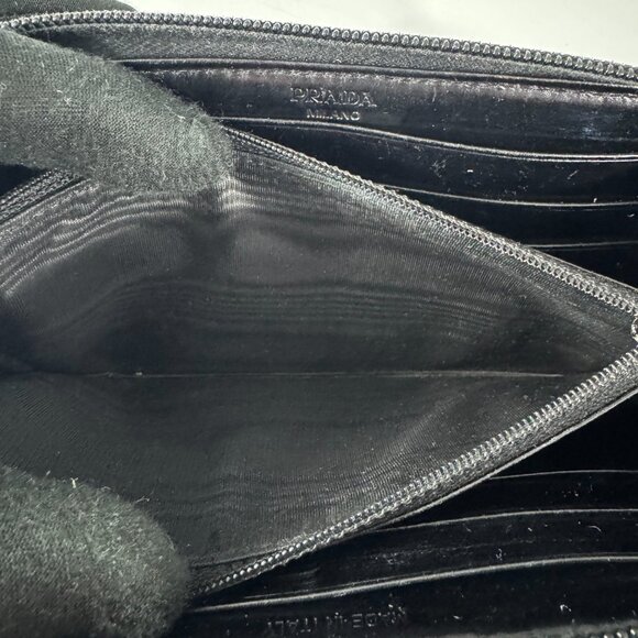 Authentic Prada Black Nylon Zip-around Long Wallet - Picture 10 of 13